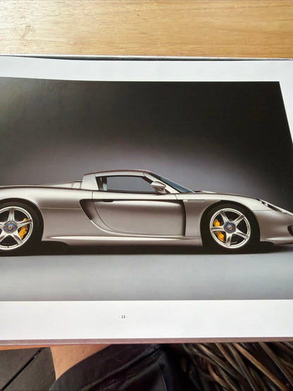 Very rare Porsche 2003 Carrera GT full hardbound brochure
