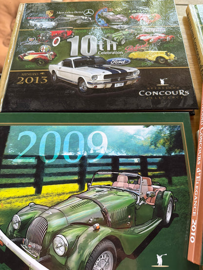 Collection Five Concours de elegance Automobile hardbound Books Keenland 2009/10/11/12/13