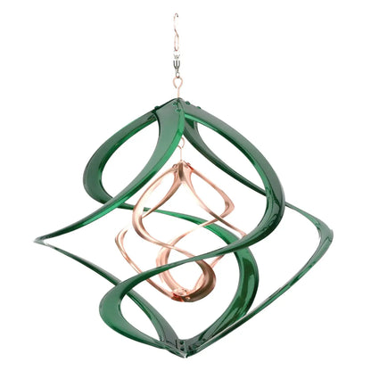 Copper & Green Double Helix Cosmix Garden Spinner – 14″