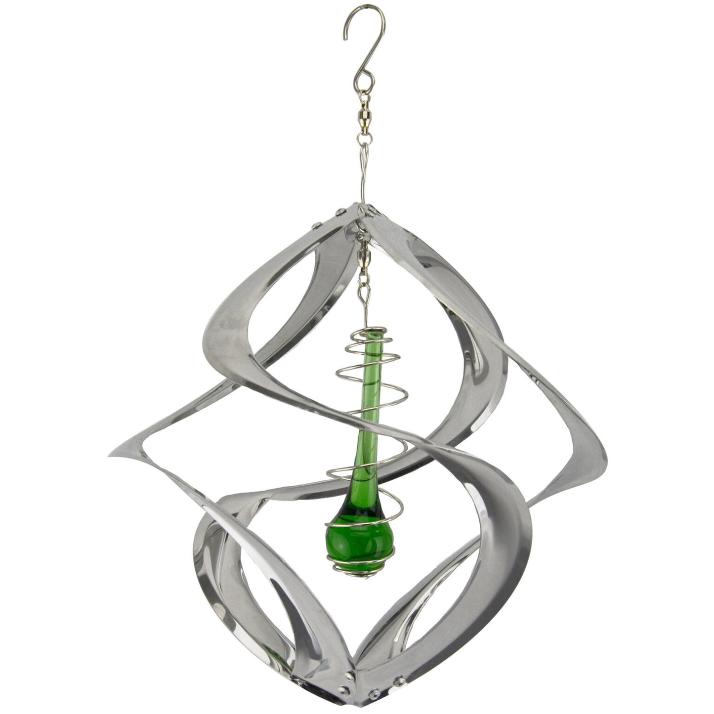 Chrome Cosmix With Green Teardrop - 11"