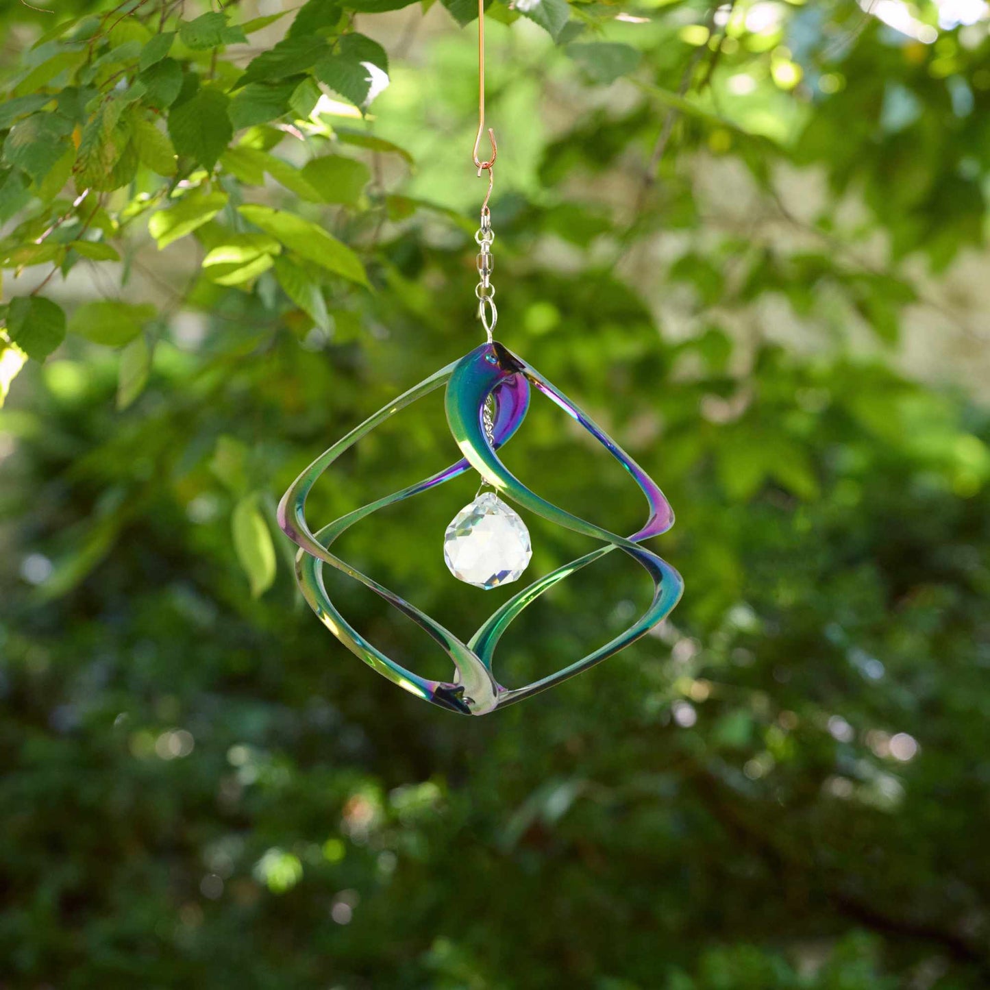Rainbow Cosmix™ Garden Spinner with Crystal - 11"