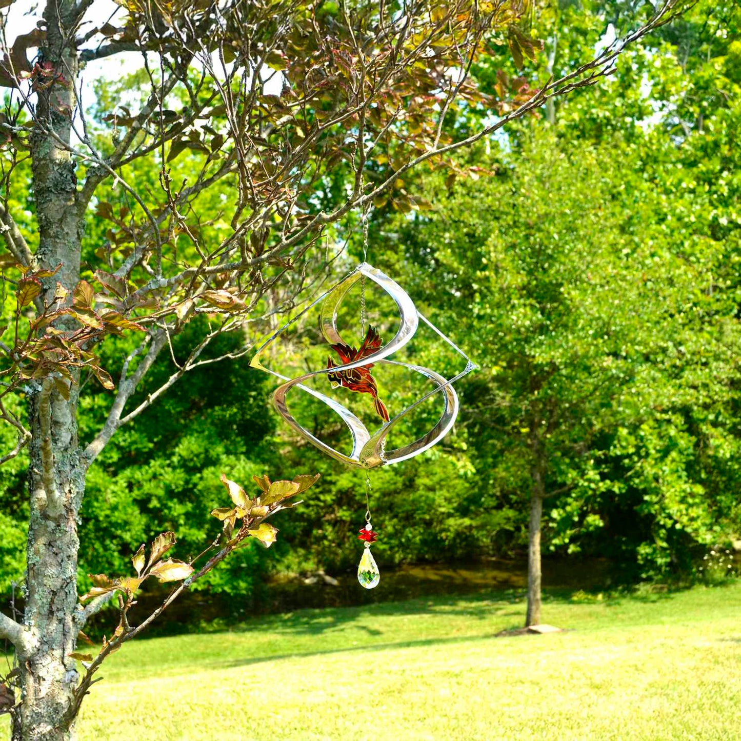 Silver Cardinal Suncatcher Cosmix - 12"