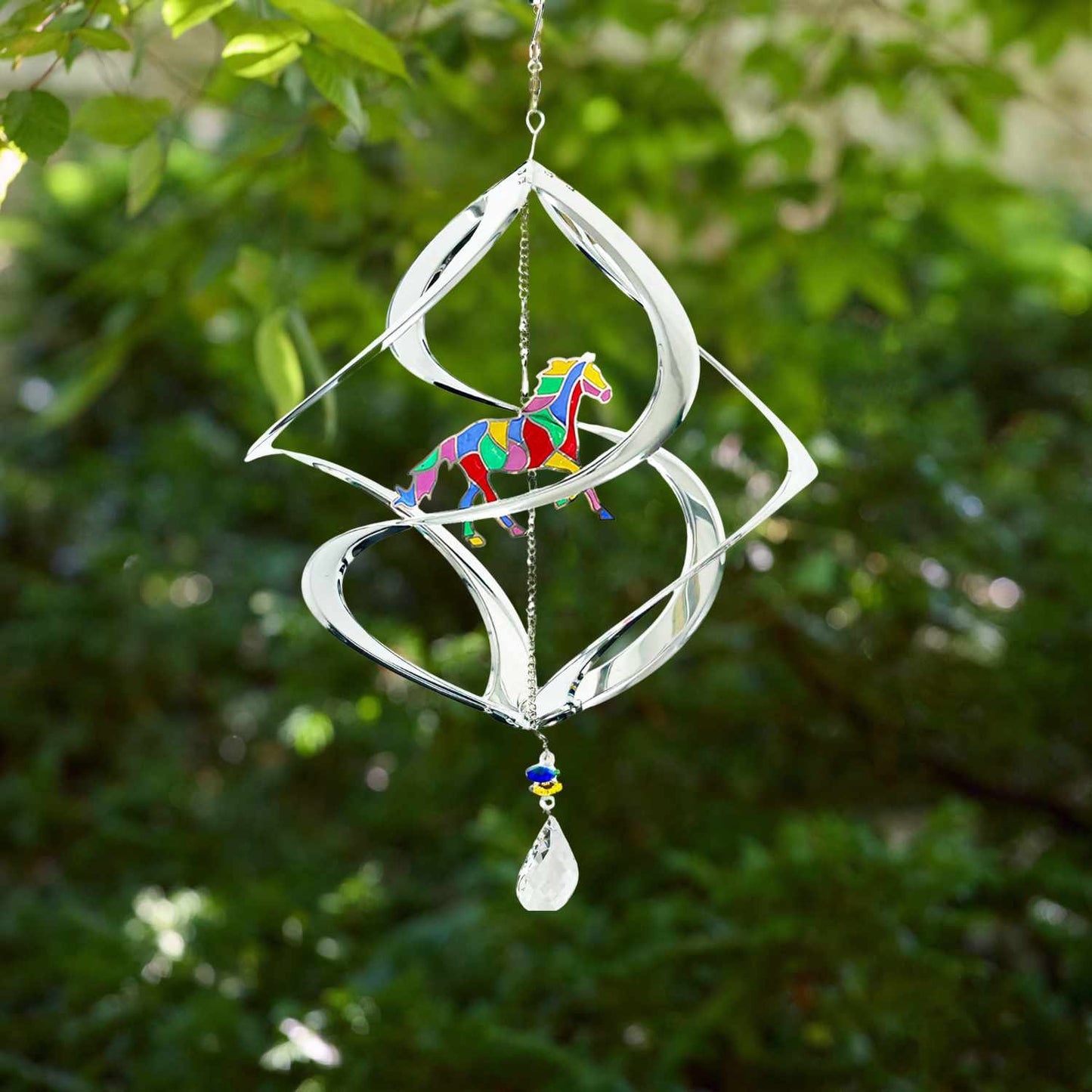 Silver Horse Suncatcher Cosmix - 12"