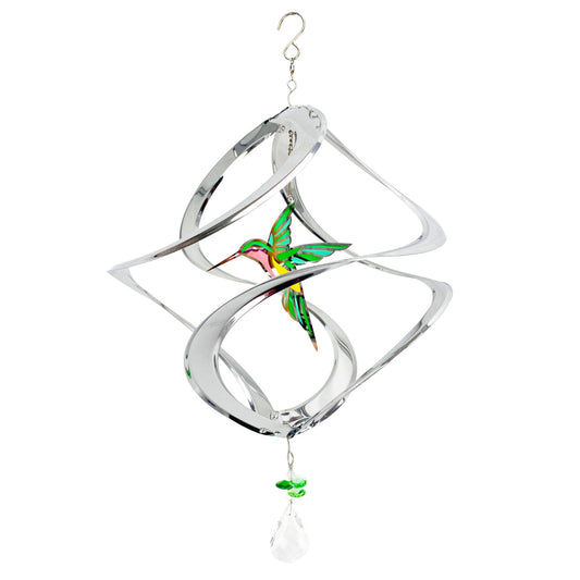 Silver Hummingbird Suncatcher Cosmix - 12"