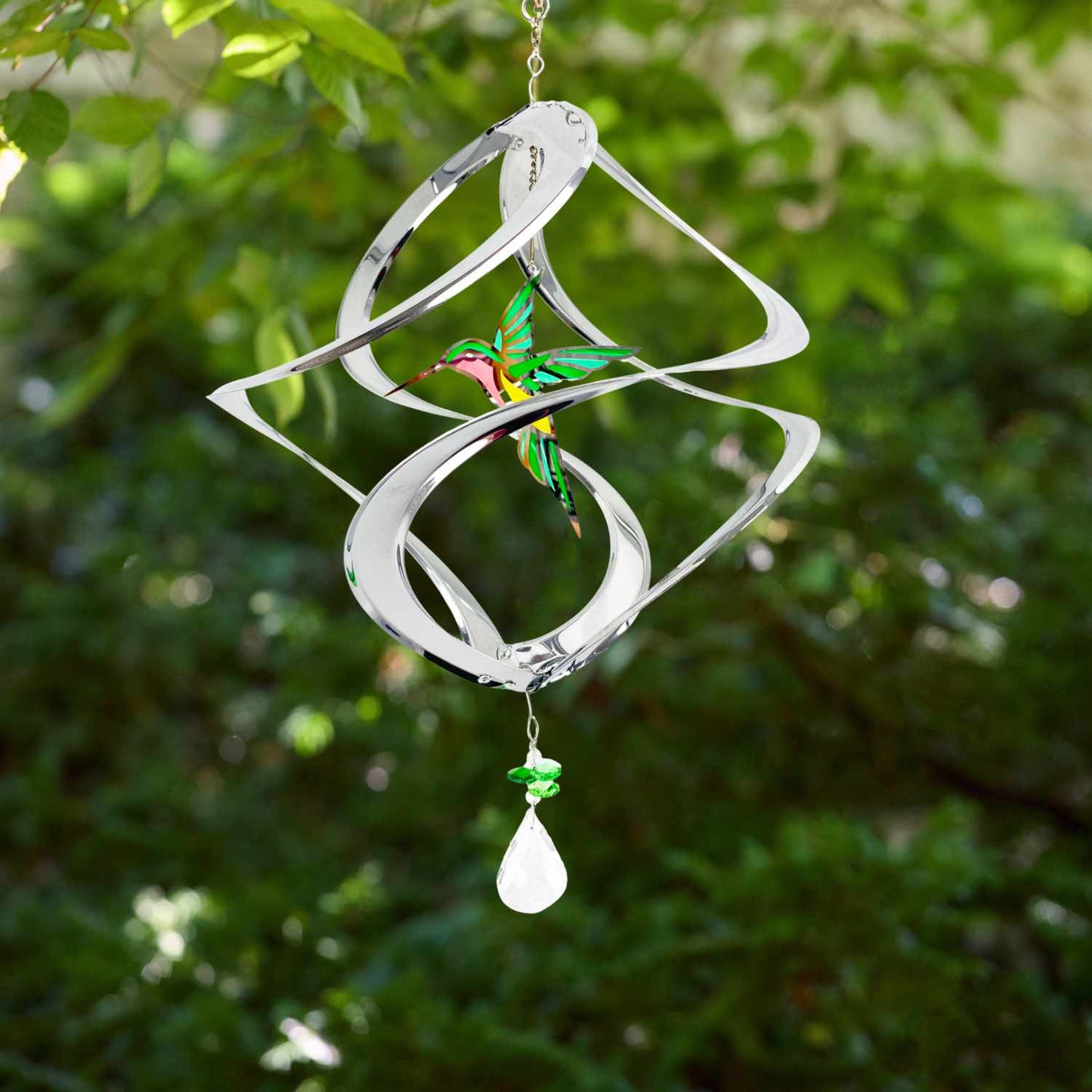 Silver Hummingbird Suncatcher Cosmix - 12"