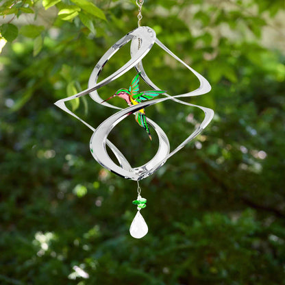 Silver Hummingbird Suncatcher Cosmix - 12"